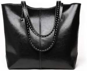 Sac fourre-tout en cuir véritable de grande capacité pour femmes multi-poches sac à bandoulière de créateur décontracté fermeture éclair chaîne géométrique bohème - Product Image 5