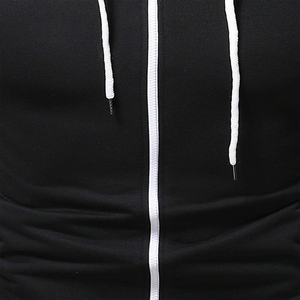 ผู้ชายสีการจับคู่แขน Raglan เชือกรูดซิปเสื้อกันหนาวหมวกผ้าฝ้าย 100% กรดล้างฝรั่งเศสเทอร์รี่สีบล็อก Hoodies - Product Image 4