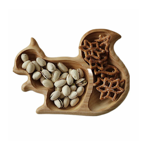 Bandeja de Servicio de Alimentos de Bambú Ecológica, Bandeja de Almacenamiento con Diseño de Luna y Estrella para Desayuno, Fiestas, Festivales y Venta - Product Image 1