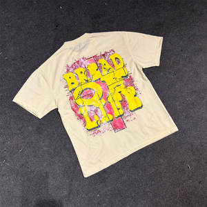 Ropa de calle personalizada de corte Regular de alta calidad 100% algodón lienzo transpirable de secado rápido hombres camiseta nuevo logotipo distinto DTG - Product Image 2