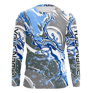 Chemise de pêche en jersey de polyester de haute qualité à manches longues tissu doux conception de sublimation complète en gros pour les vêtements de pêche - Product Image 1
