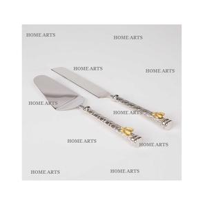 Ensemble de couverts en aluminium au design antique avec couverts de cuisine de la meilleure qualité, cuillère et couteau pour serveur de gâteau en vrac - Product Image 1