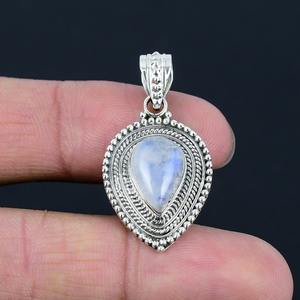 Boho Style 925 Sterling Silver Moonstone Gemstone Pendentif Bijoux À La Main En Argent Pendentif Bijoux Pour Femmes Cadeau De Mariage Pour Elle - Product Image 4