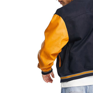 Chaqueta Universitaria Moderna para Hombre, de Cuero, Impermeable, con Capucha y Logotipo Frontal, para Uso Escolar, Universitario o Casual, Pedidos al por Mayor - Product Image 3
