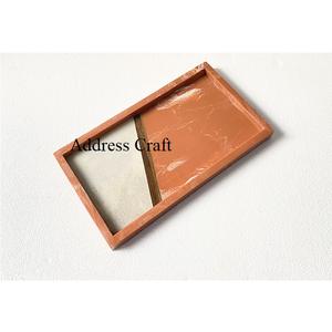 Plateau en résine avec logo personnalisé de haute qualité avec bois acrylique prix de gros plateau de service collations maison et cuisine à l'adresse artisanat - Product Image 3