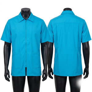 เสื้อแจ็คเก็ตช่างตัดผมสีดำ ผ้าโพลีคอตตอน 220 GSM พรีเมียม ปักลายปักโลโก้ตามสั่ง พิมพ์ลายสกรีน ชุดยูนิฟอร์มร้านเสริมสวย - Product Image 4