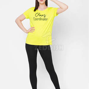 เสื้อยืดผู้หญิงคุณภาพดีที่สุด ปรับแต่งได้ สำหรับใส่หน้าร้อน ระบายอากาศได้ดี แห้งเร็ว ผลิตจากผ้าฝ้าย/ใยไผ่ ลดราคา - Product Image 4