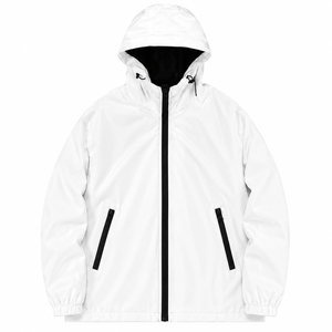 <b>Men's</b> <b>White</b> Hooded Canvas Puffer Jacket Breathable Windproof Zipper Closure Casual Spring <b>Coat</b> Polyester Filling OEM Service - Product Image 1