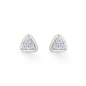 Pendientes de Diamantes con Detalles en Oro Trilight Spark para Mujer - Product Image 3