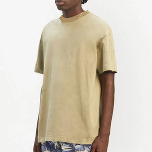Camiseta Vintage de gran tamaño lavada con ácido para hombre, camiseta sólida de algodón, ropa de calle, Camisetas básicas, camisetas holgadas informales - Product Image 1