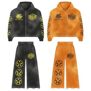 Chándales con diseño de logotipo impreso de marca propia personalizada, ropa de calle, venta al por mayor, precio barato, chándales de entrenamiento para hombres - Product Image 1