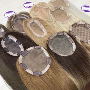 Toppers pour femmes vrais cheveux humains Toppers de cheveux raides pour les femmes avec des cheveux clairsemés prix de gros topper - Product Image 6
