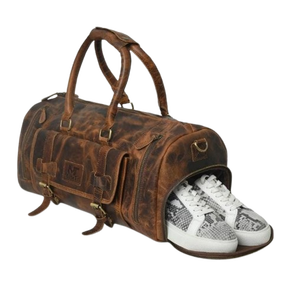 Sac de voyage en cuir artisanal DIVINE INTERNATIONAL DI'LB'011 avec fermeture éclair résistante et poignée réglable - Prix direct usine - Product Image 4