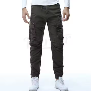 Vente en gros de grande taille Pantalon cargo décontracté pour hommes personnalisé couleur verte solide pantalon cargo droit fabriqué au Pakistan en vrac - Product Image 6