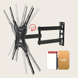 Soporte de Pared para TV con Movimiento Completo para Pantallas de 32-55 Pulgadas, VESA 400x400mm, Acero, Giratorio, Inclinable, Extensible, con Nivelación - Product Image 6