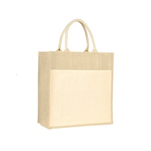 Bolsas de Compra de Yute 100% de Alta Calidad, Nuevas de 2022, Ecológicas, con Logotipo Personalizado, Asas de Algodón, Tamaño Mediano, Diseño Sólido, para Uso Diario - Product Image 4