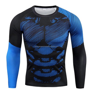 Nardon Apparel Personalice su propio logotipo Sublimado Manga completa Rash Guard MMA Rash Guard, Camisa de compresión MMA Rashguard para hombres - Product Image 3