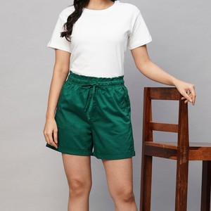 Pantalones cortos holgados informales transpirables para mujer, pantalones cortos deportivos de longitud media para gimnasio, logotipo personalizado, pantalones cortos para correr de cintura alta de buena calidad para mujer - Product Image 1