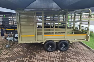 Buy Quality Good Pig/Cow/Cattle/sheep Carrying <b>Trailer</b> Livestock Farm <b>Trailer</b> Multi Purpose Double Axle Cattle <b>Trailer</b> Tandem - Product Image 4