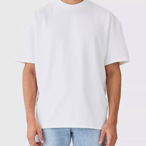 T-shirt surdimensionné Super Heavy Premium Style uni avec encolure étendue et manches courtes Design imprimé complexe Fabriqué - Product Image 1