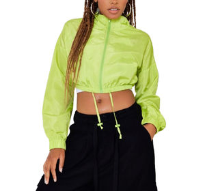 Chaqueta cortavientos para mujer de talla grande 2025, venta al por mayor, chaqueta cortavientos de diseño personalizado para mujer, chaqueta cortavientos para mujer - Product Image 4