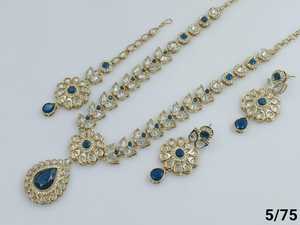 Indian Jewelry Traditional &Fashionable Gold Plated &<b>Long</b> Necklace With <b>Earring</b> and Maagtika Combo Necklace Set <b>for</b> <b>Women</b> - Product Image 6