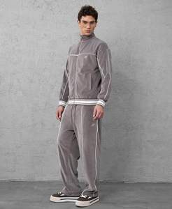 Survêtement en coton épais pour homme imprimé graphique surdimensionné Vintage Plus Size Streetwear Velvet de Heavyweight Blank Collection - Product Image 2