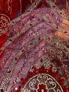Best Price 100% Polyester Luxury <b>Beaded</b> Fabric with Zircon Handmade Indian Supplier <b>Garments</b> Making Woven and Mesh Pattern - Product Image 4