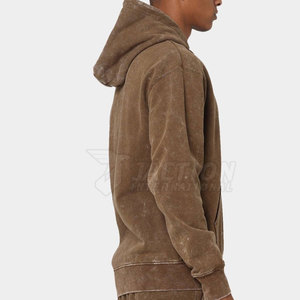 Vente en gros, sweat à capuche délavé à l'acide style basique pour hommes, vêtements décontractés pour hommes, coupe ajustée, sweats à capuche de meilleure qualité - Product Image 5