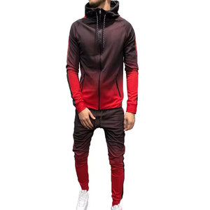 2024 hommes vêtements personnalisés Polyester fermeture éclair pantalon de survêtement costume Sublimation impression coton Jogging survêtements pour l'hiver - Product Image 1