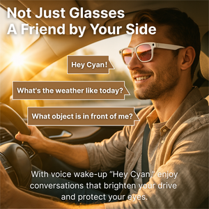 Lunettes intelligentes NEXLENZ NL-Z2 avec objectifs anti-lumière bleue, 8MP, photo/vidéo mains libres, reconnaissance d'objets par IA, traduction en temps réel - Product Image 4
