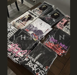 T-shirts pour hommes 2025, version haute qualité 1:1, avec impression de lettres et motif 'awful lot of cough syrup', T-shirt de créateur de mode, T-shirts imprimés tendance - Product Image 1