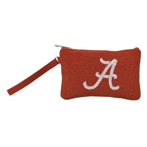 Pochette brodée artisanale en perles de rocaille, motif floral complexe, perles cousues à la main - Product Image 3