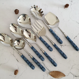 Dining <b>Table</b> Food Serving Cutlery Various Size Metal Material High Demanding <b>Spoon</b> Fork Salad Server Flatware - Product Image 1