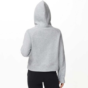 Haute qualité 100% coton pull sweats pour femmes sweats à capuche personnalisés avec fermeture éclair longues poches pouce trou avant Logo en vente - Product Image 2