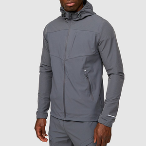 Custom Logo Polyester Zip up Set Men Reflective Tracksuits Streetwear Casual <b>Windbreaker</b> <b>Black</b> Tracksuit Mens - Product Image 1