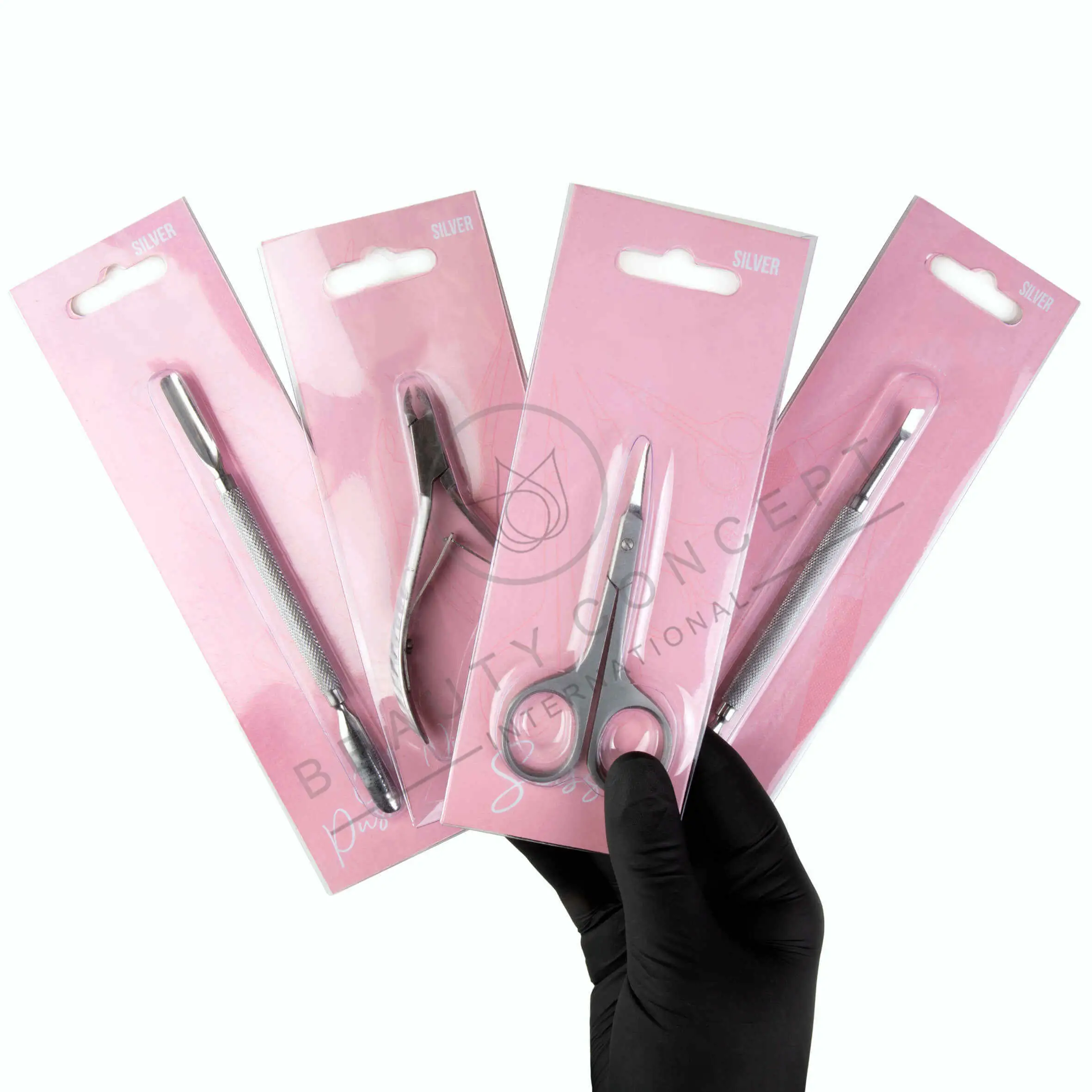 Beautifully Blister Packed Manicure Tools - Cuticle Scissors Nail Art Tools - Stainless Steel Cuticle Nippers Cuticle Pushers