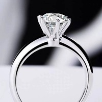 Bague de fiançailles en or blanc avec diamant de laboratoire taillé sur mesure de 1 carat, inspirée du style vintage de luxe, bijou nuptial unique, la plus vendue