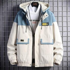 Bearfit Men's Vintage Style Winter Jacket Genuine Leather Hooded Breathable Waterproof Windbreaker <b>Stand</b> Collar Outdoor <b>Work</b> - Product Image 3