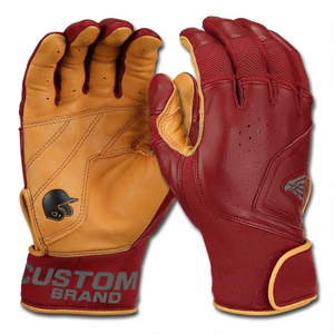 Wholesale Softball Baseball Batting Gloves Premium Leather Build Tear Proof Enhanced Vented Mesh Custom Design Colour Options - Product Image 5
