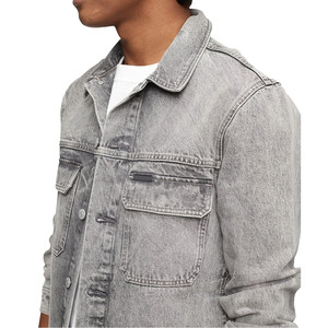 แจ็กเก็ตยีนส์ทรงหลวมสำหรับฤดูหนาวเสื้อแจ็กเก็ตยีนส์แนวสตรีท - Product Image 4