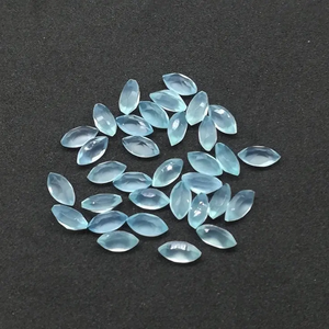 Calidad AAA Aqua Calcedonia 4x8mm Marquesa facetada Piedra preciosa suelta Calcedonia natural Precio más bajo Piedras preciosas del mejor proveedor - Product Image 1
