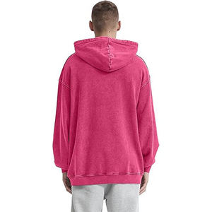 Sweat à capuche oversize vintage délavé à l'acide pour femme, en molleton 100 % coton épais pour l'hiver avec col confortable - Product Image 3