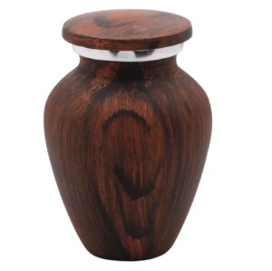 Urnas de recuerdo de aluminio de alta calidad, accesorios funerarios, recuerdo de aluminio con acabado de madera - Product Image 2