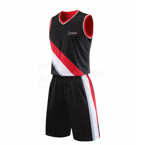 Prix de gros, vêtements de sport personnalisés avec nom et numéro imprimés par transfert thermique, 100% polyester respirant, ensembles de maillots de basket-ball - Product Image 1