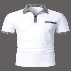 Golf de la mejor opción para hombre para Polo Logotipo personalizado Impreso Polos de secado rápido Tallas grandes Poliéster liso Sublimación en blanco - Product Image 3