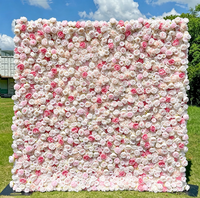 Kunstbloemen wandpaneel bruiloft achtergrond bloemenwand 8x8 bruiloft foto achtergrond kunstzijde bloemen voor decoratie evenementenlocatie