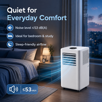 Climatiseur portable compact 5000 BTU avec télécommande, réfrigérant R290, classe A en termes d'efficacité énergétique, pour la maison