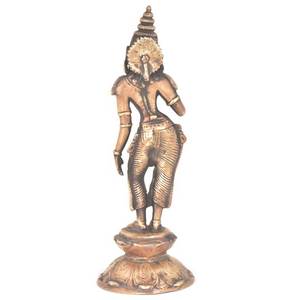 Statue en laiton antique décorative Déesse Parvati Idol Sculptures Figurine pour la décoration de la maison Articles cadeaux SBB-265 - Product Image 4