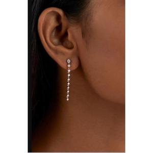 Round Lab Grown Diamond Dangling Drop <b>Earrings</b> 14K Yellow <b>Gold</b> Round Lab Diamond Wedding <b>Earrings</b> Screw <b>Back</b> <b>Earring</b> - Product Image 4